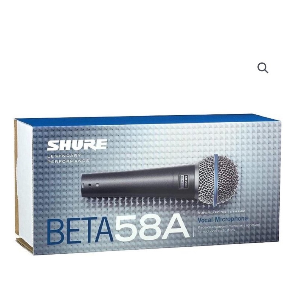 Shure Beta 58A Supercardioid Dynamic Vocal Microphone Blue Grey New NIB